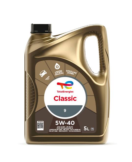 Масло моторное Total Classic 9 5W-40 5л 213696